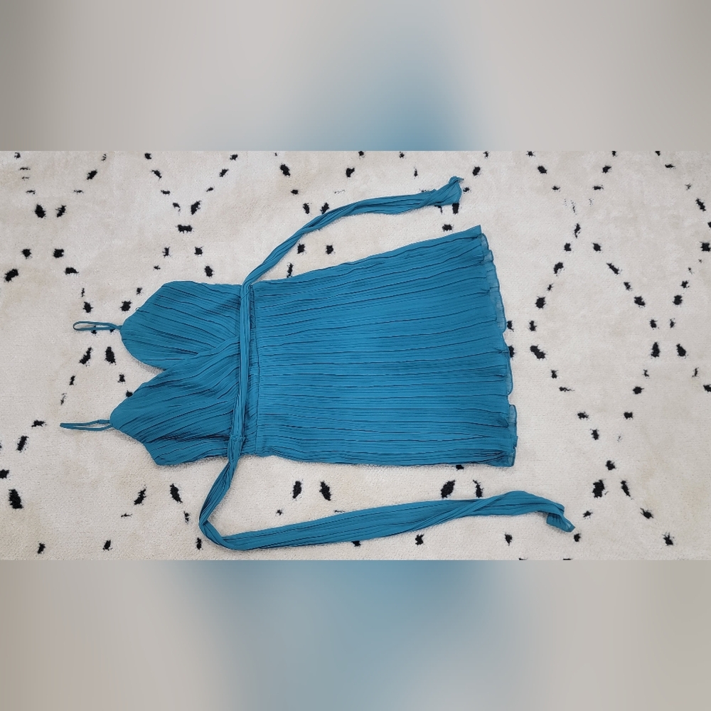 City Studio Teal Pleated Dress